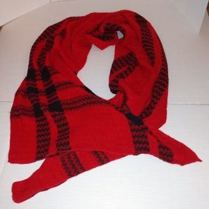 Red & black large scarf/shawl